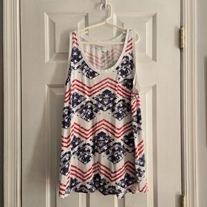 Red, White, and Blue Star Tank Top